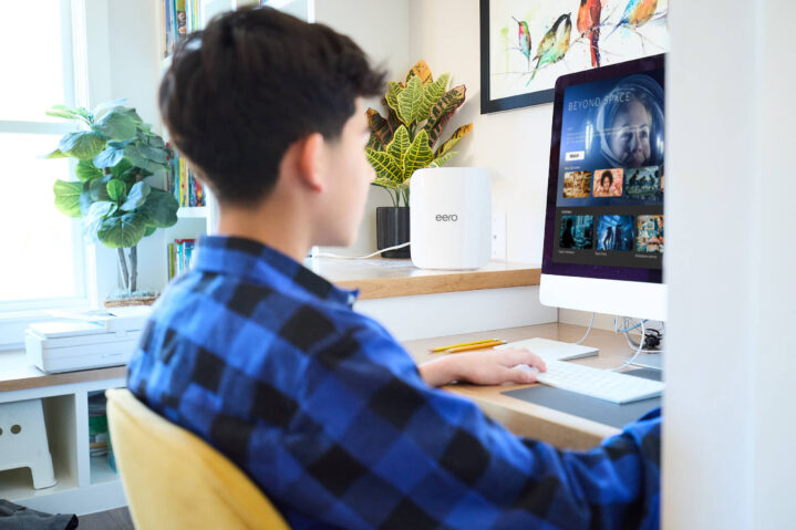 Improved Wi-Fi coverage after router placement and mesh network setup.